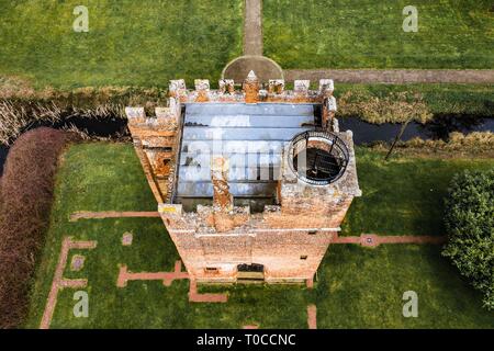 Rye House Medieval gatehouse in Hoddesdon, Hertfordshire, UK, built in 1443 Stock Photo