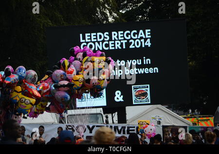 Leeds Reggae Concert 2014, potternewton park Stock Photo