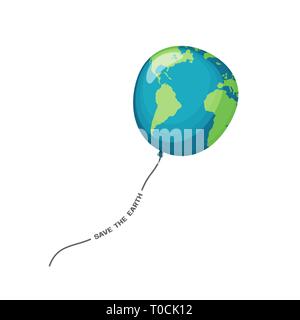 Planet earth balloon Stock Vector