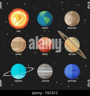 Planets of the solar system Stock Vector