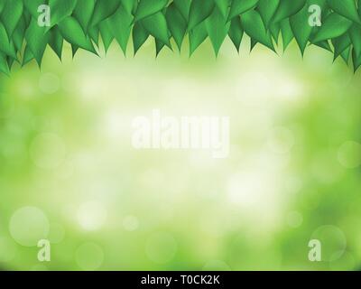 Nature green realistic background. Stock Vector