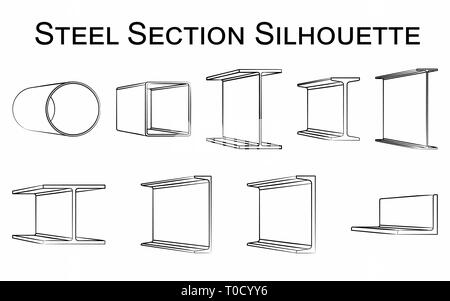 Steel section Stock Vector