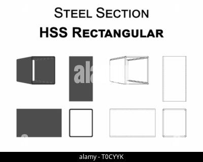 Steel section Stock Vector