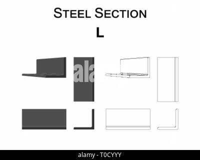 Steel section Stock Vector