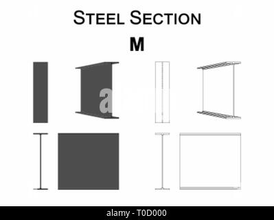 Steel section Stock Vector