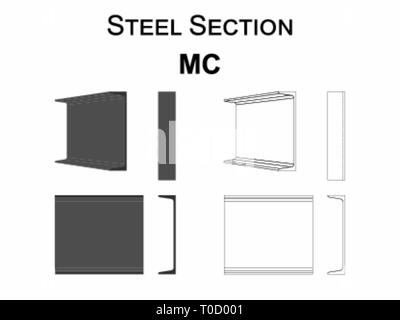 Steel section Stock Vector