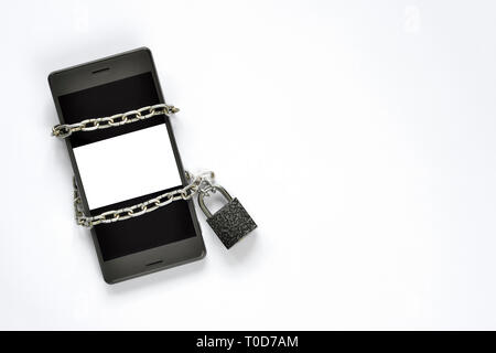 The concept of Internet restriction, data security, and the law of disconnection from the world information resource in Russia. Isolated white frame i Stock Photo