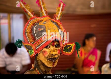 People dress as Hindu God, Thoothukudi, Tamil Nadu, India, Asia Stock Photo