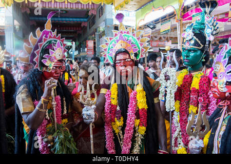 people dress as Hindu God, Thoothukudi, Tamil Nadu, India, Asia Stock Photo