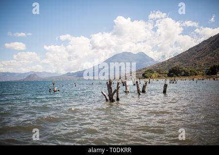 Exploring San Pedro, Lake Atitlan, Guatemala Stock Photo