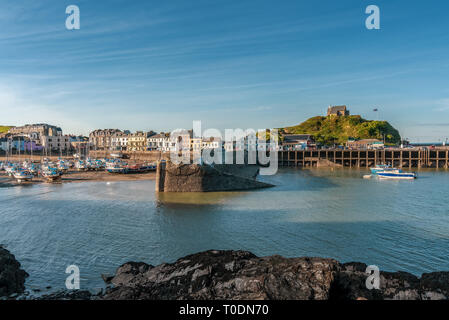 Ilfracombe, Devon, England, UK - September 28, 2018: View from The Strand towards The Quay over the harbour Stock Photo