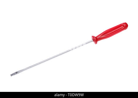 Red screwdriver isolated on white background Stock Photo