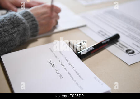 Bedford Hall in Thorney, Peterborough, where voters are being given the opportunity to sign a petition to force a by-election following the conviction of local MP Fiona Onsanya for lying about a speeding offence. Stock Photo