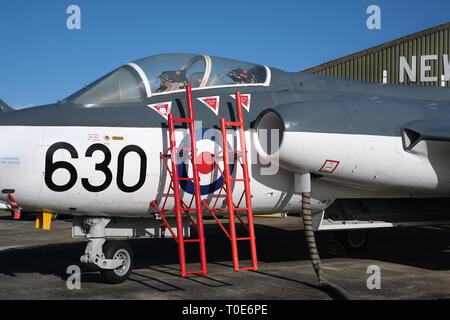 The Blackburn Buccaneer is a British carrier-borne attack aircraft designed in the 1950s for the Royal Navy. Stock Photo