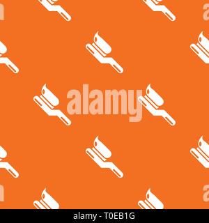 Toothbrush pattern vector orange Stock Vector