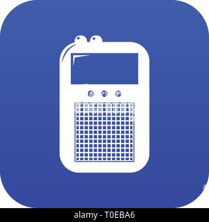 Portable radio icon blue vector Stock Vector