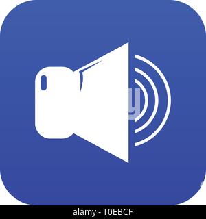 Volume up icon blue vector Stock Vector