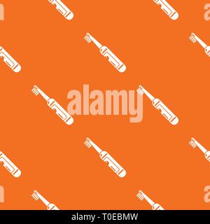 Electric toothbrush pattern vector orange Stock Vector