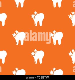 Tooth pattern vector orange Stock Vector