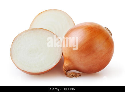 Bulbs of onion isolated on white background with clipping path Stock Photo