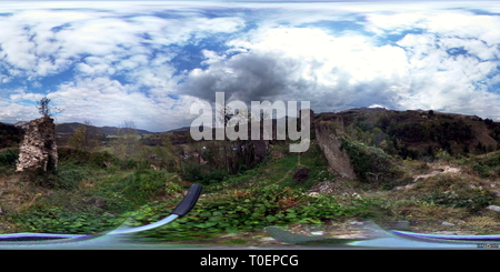 360 degree panoramic view of Cetatea de la Bologa