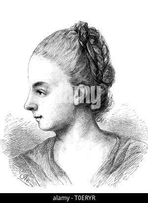 Dorette Buerger, Dorothea Marianne Leonart,wife of Gottfried August Bürger, german poet, Germany  /  Dorette Bürger, Dorothea Marianne Leonart, Ehefrau von Gottfried August Bürger, deutscher Dichter Stock Photo