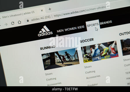 adidas sports apparels shoes shopping website Stock Photo - Alamy
