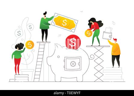 Financial success - modern flat design style colorful illustration Stock Vector