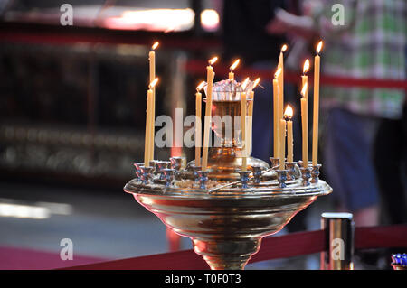 Religious Candles Stock Photo
