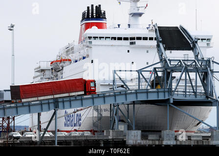 MS Stena Baltica, ro-pax ferry owned by Stena Line, in  Karlskrona, Sweden. April 11th 2008 © Wojciech Strozyk / Alamy Stock Photo Stock Photo