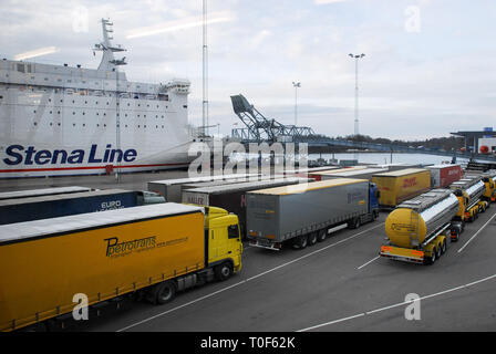 MS Stena Baltica, ro-pax ferry owned by Stena Line, in  Karlskrona, Sweden. April 11th 2008 © Wojciech Strozyk / Alamy Stock Photo Stock Photo