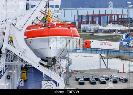 MS Stena Baltica, ro-pax ferry owned by Stena Line, in  Karlskrona, Sweden. April 11th 2008 © Wojciech Strozyk / Alamy Stock Photo Stock Photo