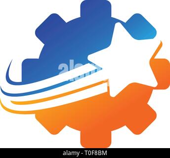 Success Star Logo Design Template Isolated Stock Vector