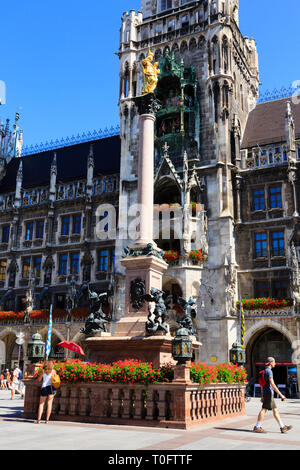 Marienplatz, Munich, Bavaria, Germany Stock Photo