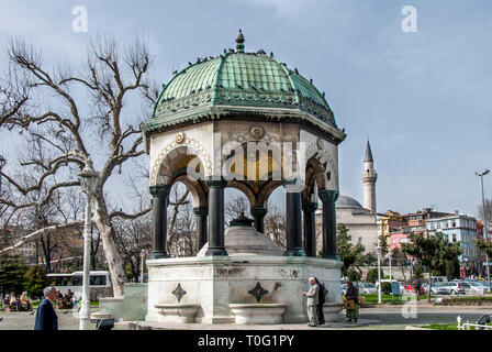 Istanbul, Turkey, 21 March 2007: German Fountain Stock Photo