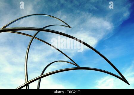 monument of metal against sky Stock Photo