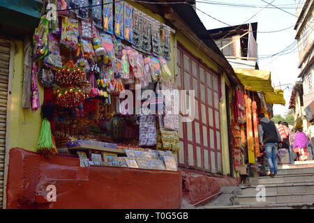 Guwahati,Assam,India - February 10 2019 : Street market shop at kamakhya Temple road Stock Photo