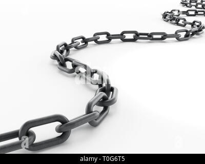 chains isolated on white background 3d illustration Stock Photo - Alamy
