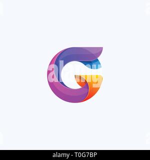 Abstract G Color Concept illustration vector Design template. Suitable for Creative Industry, Multimedia, entertainment, Educations, Shop, and any rel Stock Vector
