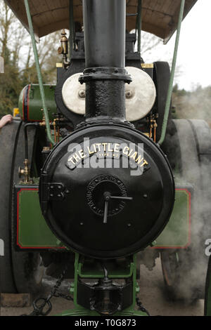 Front view of the little giant traction engine. Stock Photo