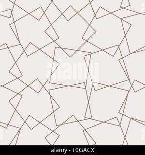 Geometric seamless grid lines. Abstract boxes background. Modern technology with square mesh. Cube cell. Stock Vector