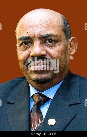 Omar Hassan Ahmad al-Bashir - *01.01.1944: President of the Islamic Republic of Sudan since 1989. Portrait of 2008 during a visit to the Senegalese ca Stock Photo