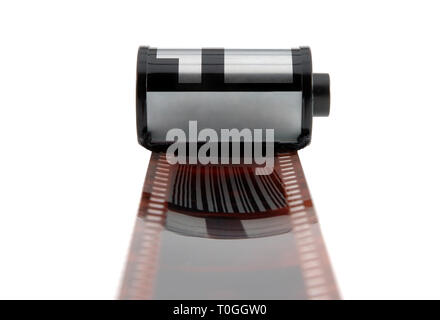Cartridge of 35 mm photo film isolated on white background Stock Photo -  Alamy
