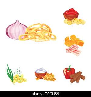 onion,snack,chips,cracker,croutons,ring,bacon,cookie,bread,fry,ketchup,fried,potato,dessert,pepper,crisp,flavor,cream,red,sauce,slice,vegetables,sour,fresh,tomato,crispy,bowl,vegetable,food,product,crunchy,party,cooking,aroma,taste,seasonin,ingredient,organic,set,vector,icon,illustration,isolated,collection,design,element,graphic,sign,cartoon,color Vector Vectors , Stock Vector