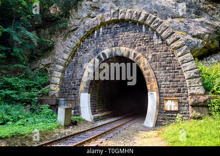 Train Tunnel - Harmanec, Slovakia Stock Photo