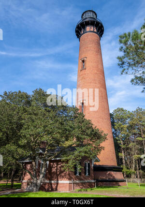 Brick lighthouse in Currituck North Carolina Stock Photo