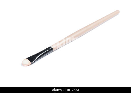 Plastic thin makeup sponge brush isolated on white Stock Photo