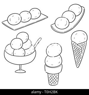 vector set of ice creams Stock Vector