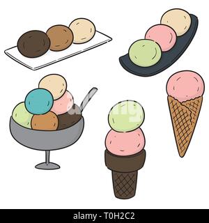 vector set of ice creams Stock Vector