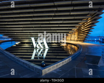 V&A Dundee design museum designed by Kengo Kuma at Riverside Esplanade Dundee Scotland